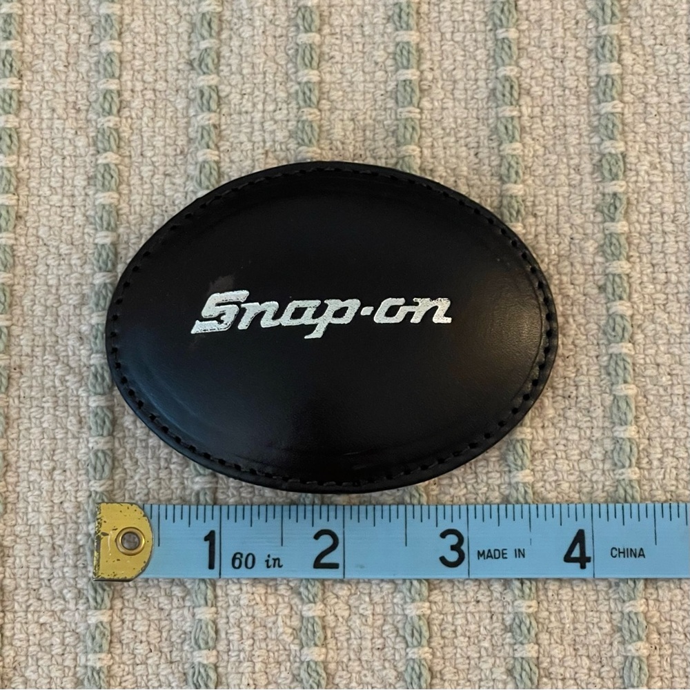 Snap-on Black Leather Belt Buckle - Men’s - Picture 3 of 3